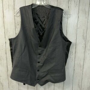 Indochino Men's Charcoal Grey Wool Cashmere Vest Formal Waistcoat Size‎ L
